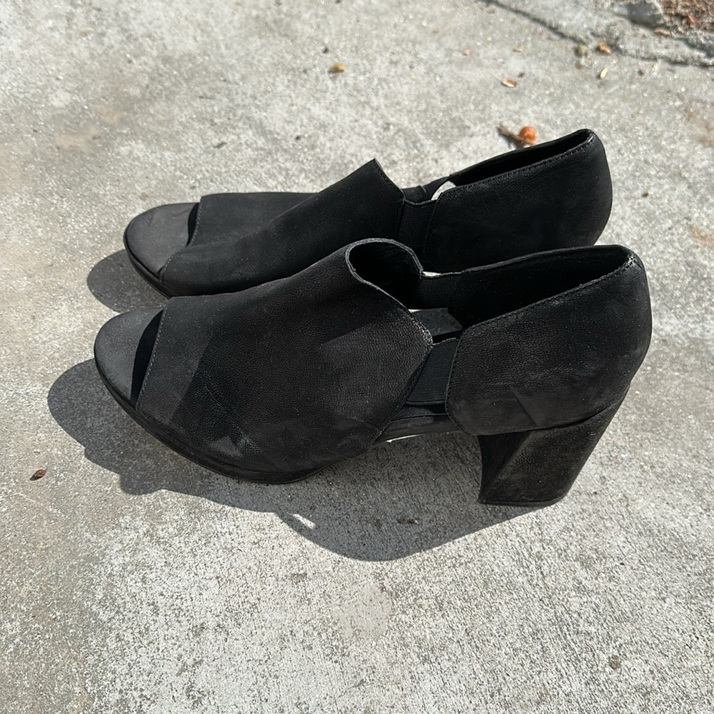 Eileen Fisher Black Heeled Boots